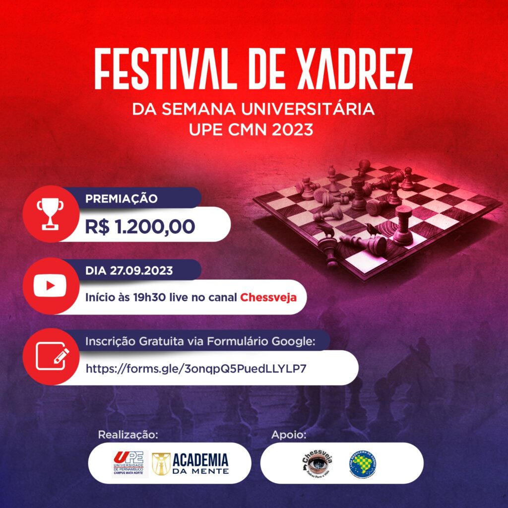 Curso gratuito de xadrez na UFU