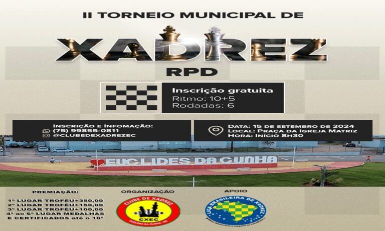 I Torneio Municipal de Xadrez Rápido – Euclides da Cunha