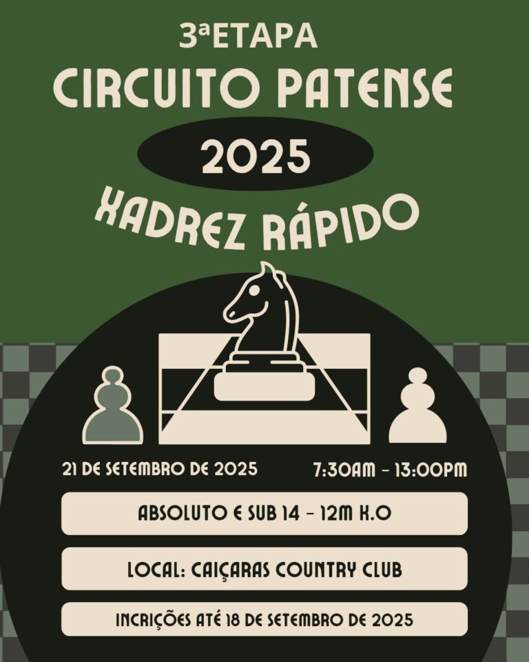 3ª Etapa do III Circuito Patense de Xadrez Rápido