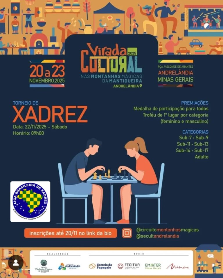 Virada Cultural 2025 – Torneio LBX de Xadrez -Andrelândia/MG