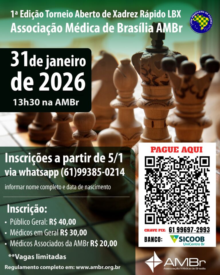 1ª Edição do Torneio Aberto de Xadrez Rápido LBX AMBr