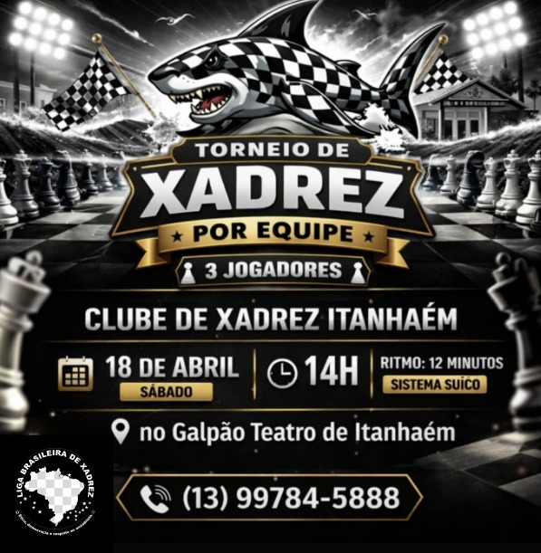 Torneio por equipes no Clube de Xadrez Itanhaém