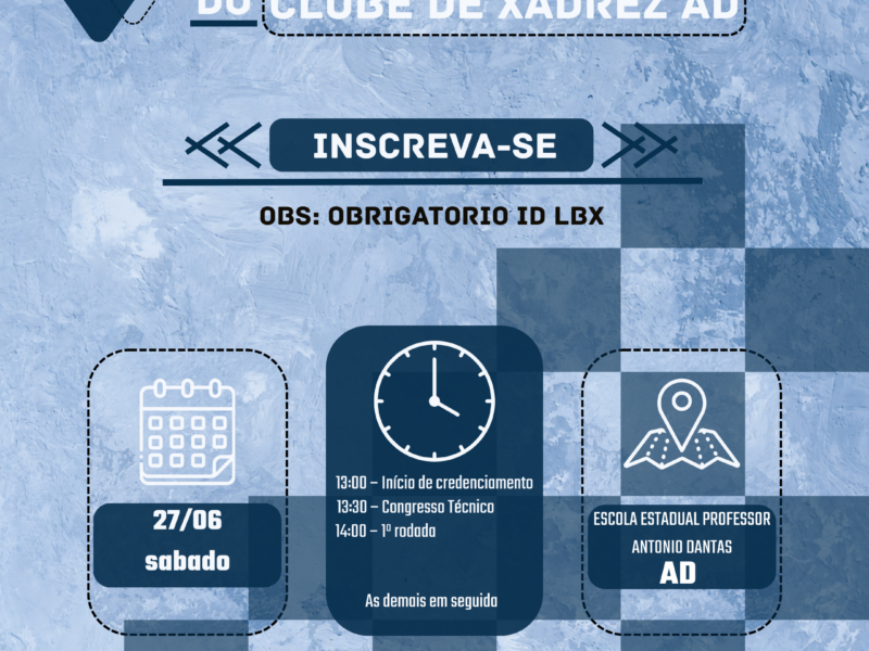 Abertura Oficial do Clube de Xadrez AD – Lance de Fundação