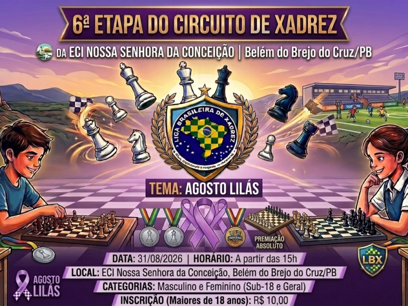 6a Etapa do Circuito de Xadrez da ECI NOSSA SENHORA DA CONCEIÇÃO