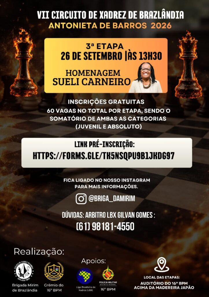VII Circuito de Xadrez de Brazlândia/DF (3° ETAPA)