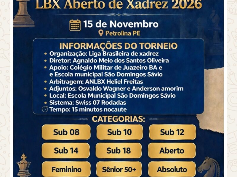 Memorial Fred Bandeira LBX Aberto de xadrez 2026