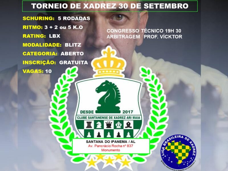 TORNEIO DE XADREZ 30 DE SETEMBRO
