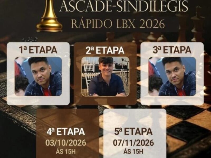*Circuito ASCADE-SINDILEGIS de Xadrez Rápido LBX 2.026 (4ª ETAPA)*
