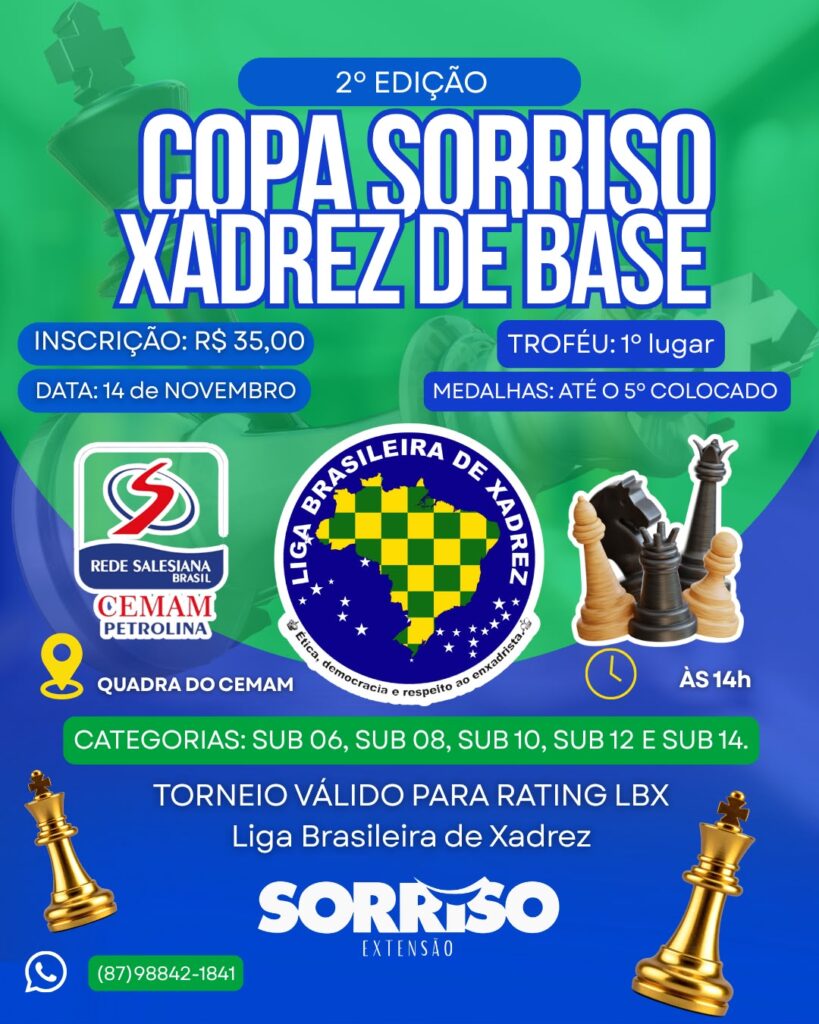 II COPA SORRISO DE XADREZ DE BASE 2026