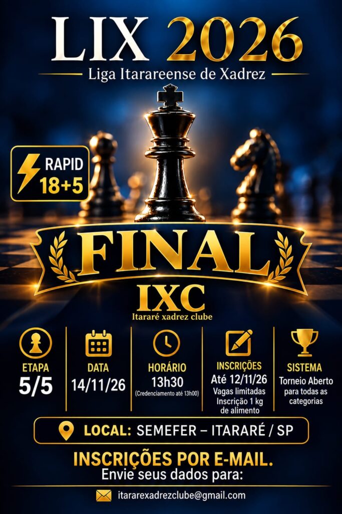 Liga Itarareense de Xadrez – Etapa 5/5 Final